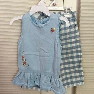 Janie and Jack Spring Vest and Pant Set sz 2T